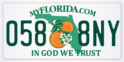 FL license plate 0588NY