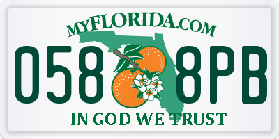 FL license plate 0588PB