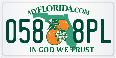 FL license plate 0588PL