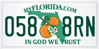 FL license plate 0588RN