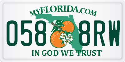 FL license plate 0588RW