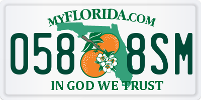 FL license plate 0588SM