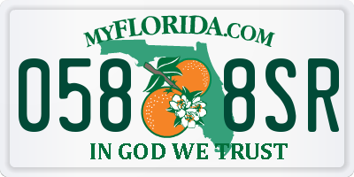 FL license plate 0588SR