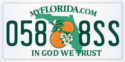 FL license plate 0588SS