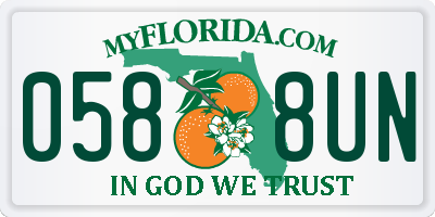 FL license plate 0588UN