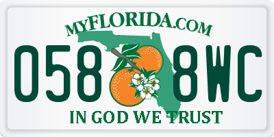 FL license plate 0588WC
