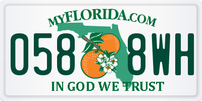 FL license plate 0588WH