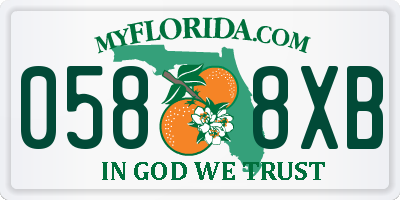 FL license plate 0588XB