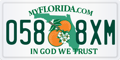 FL license plate 0588XM