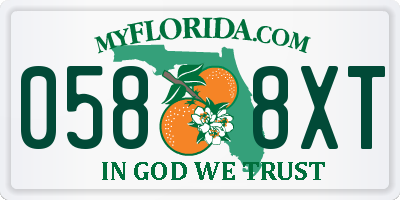 FL license plate 0588XT