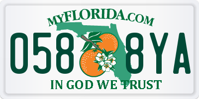 FL license plate 0588YA