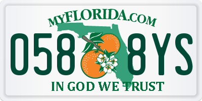 FL license plate 0588YS