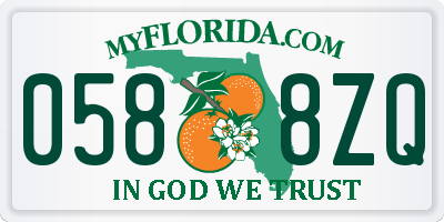FL license plate 0588ZQ