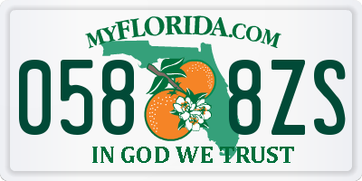 FL license plate 0588ZS
