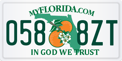FL license plate 0588ZT
