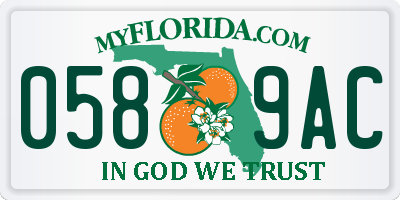 FL license plate 0589AC