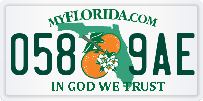 FL license plate 0589AE