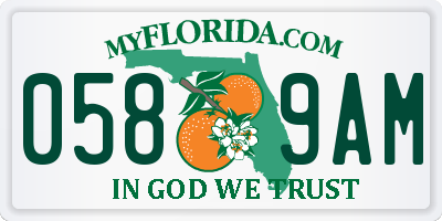 FL license plate 0589AM