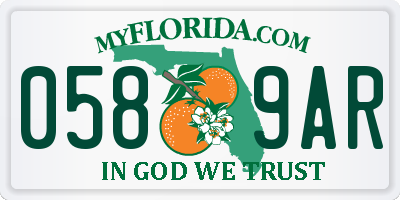 FL license plate 0589AR