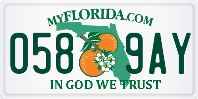 FL license plate 0589AY