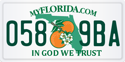 FL license plate 0589BA