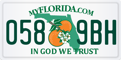 FL license plate 0589BH