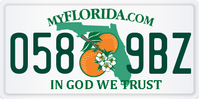 FL license plate 0589BZ