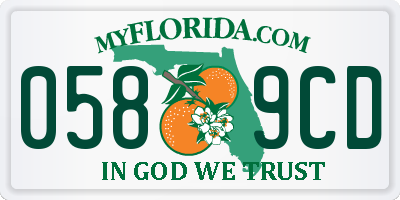 FL license plate 0589CD