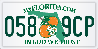 FL license plate 0589CP