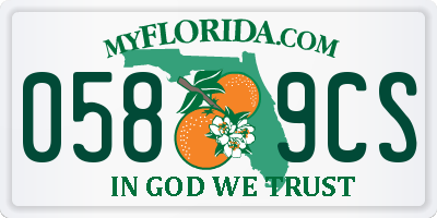 FL license plate 0589CS