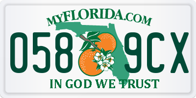 FL license plate 0589CX