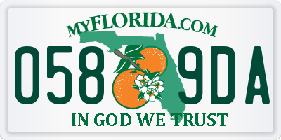 FL license plate 0589DA
