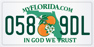 FL license plate 0589DL