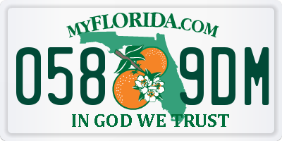 FL license plate 0589DM
