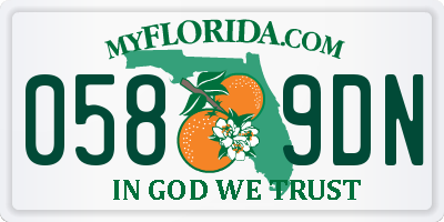 FL license plate 0589DN