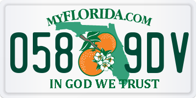 FL license plate 0589DV