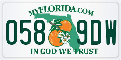 FL license plate 0589DW