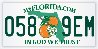 FL license plate 0589EM