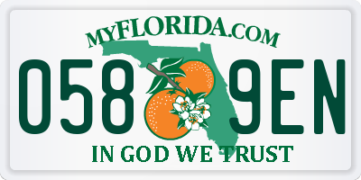 FL license plate 0589EN