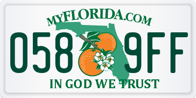 FL license plate 0589FF