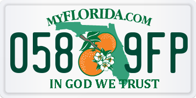 FL license plate 0589FP