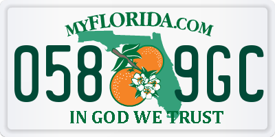 FL license plate 0589GC