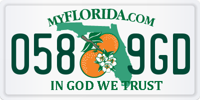 FL license plate 0589GD