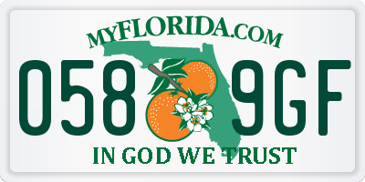 FL license plate 0589GF
