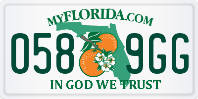 FL license plate 0589GG