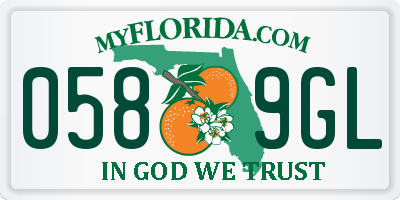 FL license plate 0589GL