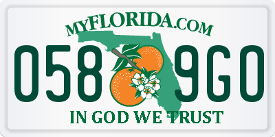 FL license plate 0589GO