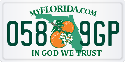 FL license plate 0589GP