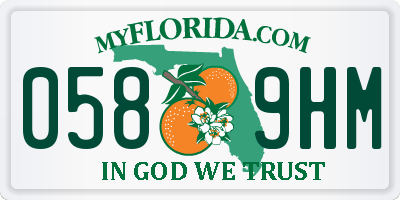 FL license plate 0589HM