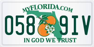 FL license plate 0589IV
